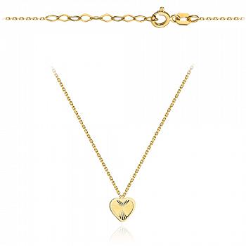 Naszyjnik złoty diamentowane serce FUG3-34-N00590-2