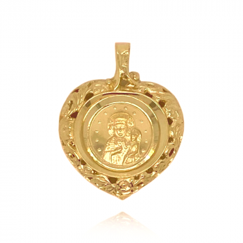 Medalik z żółtego złota Matka Boska Częstochowska FUG5-9-M00055-2