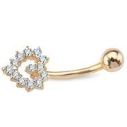 Złoty kolczyk do pępka 