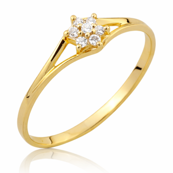 Pierścionek zaręczynowy z cyrkoniami 