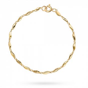 Bransoletka złota listki zdobione diamentowaniem FUG2-17-B00789-2