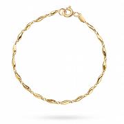 Bransoletka złota listki zdobione diamentowaniem FUG2-17-B00789-2