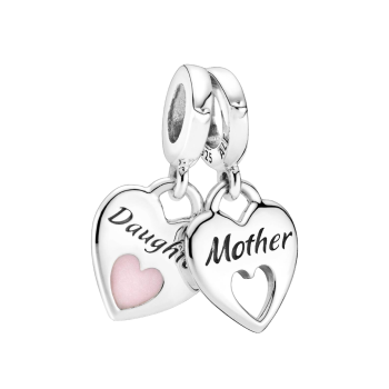 Charms Pandora łamany z dwoma sercami 799187C01 GRAWER GRATIS