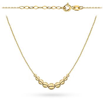 Naszyjnik złoty gładkie kulki FUG3-N00475-585