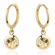 Kolczyki złote kółko z diamentowaniem FUG7-17-K00995-2