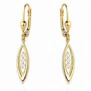 Kolczyki złote łezka z cyrkoniami FUG7-25-K01059-2