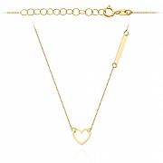 Naszyjnik złoty celebrytka serce i blaszka FUG3-14-CN00283-2