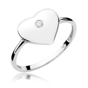 Pierścionek zaręczynowy z brylantem 0.03