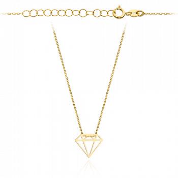 Naszyjnik złoty celebrytka diament FUG3-14-CN00290-2