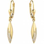 Kolczyki złote łezki z cyrkoniami FUG7-25-K00836-2