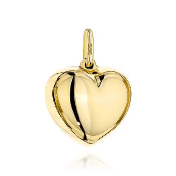 Zawieszka złota wypukłe gładkie serce FUG6-31-Z00557-2