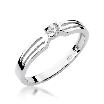 Pierścionek zaręczynowy z brylantem 0.10