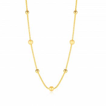 Naszyjnik choker stal szlachetna złoty FUGTGN839