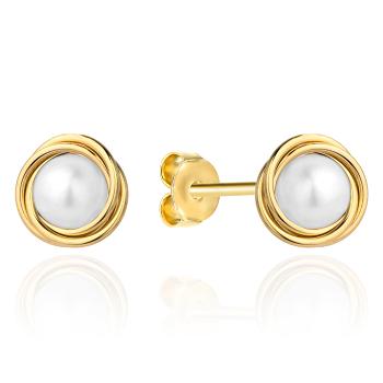 Kolczyki złote z perłą FUG7-K01864-585