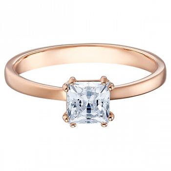 Pierścionek Swarovski •  Attract, biały, w odcieniu różowego złota 5515773