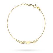 Bransoletka celebrytka złota uskrzydlone serca FUG2-25-B00301-2