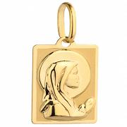 Medalik z żółtego złota z wizerunkiem Matki Boskiej FUG5-15-M00077-2