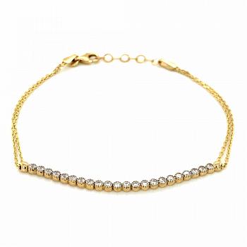 Bransoletka złota z cyrkoniami FUG2-4-B00020-2