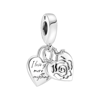 Charms Pandora Róża i serce 790086C00 GRAWER GRATIS