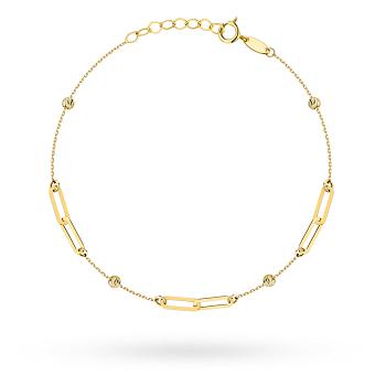 Bransoletka złota ogniwa i kulki FUG2-31-B00980-2