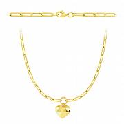 Naszyjnik złote ogniwa i serce FUG3-17-N00369-2