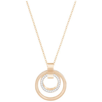 Naszyjnik SWAROVSKI • Hollow Pendant, Medium, White, Rose gold plating 5349418