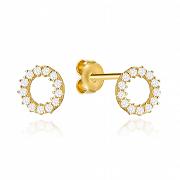 Kolczyki złote ring z cyrkoniami FUG7-32-K01367-2