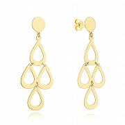 Kolczyki złote pełne koła i łezki FUG7-21-K00386-2