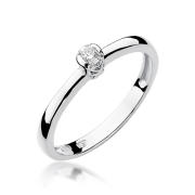 Pierścionek zaręczynowy z brylantem 0.10