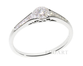 Pierścionek zaręczynowy z brylantami