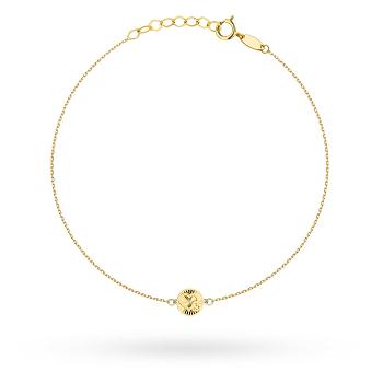 Bransoletka złota serca w diamentowanym kole FUG2-B01195-585