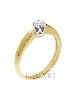 Pierścionek zaręczynowy z brylantem 020