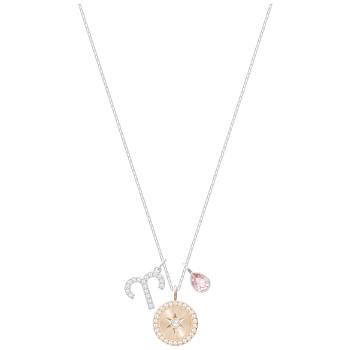 Naszyjnik SWAROVSKI • Zodiac Pendant, Baran, Pink, Rhodium 5349220
