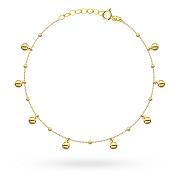 Bransoletka złota gładkie wiszące kulki FUG2-B01071-585