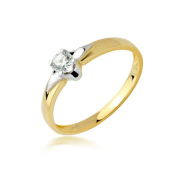 Pierścionek zaręczynowy z brylantem 0.16