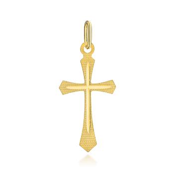 Złoty krzyżyk zdobiony żłobiony FUG4-C00145-585