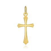 Złoty krzyżyk zdobiony żłobiony FUG4-C00145-585