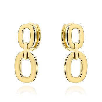 Kolczyki złote owale na kreolu FUG7-K01757-585