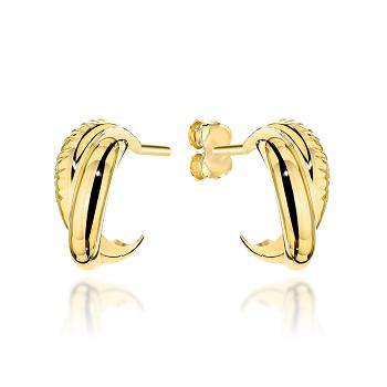 Kolczyki złote zakręcane FUG7-17-K01628-2