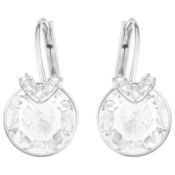Kolczyki SWAROVSKI • Bella V Pierced Earrings, Gray, White 5292855