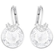 Kolczyki SWAROVSKI • Bella V Pierced Earrings, Gray, White 5292855