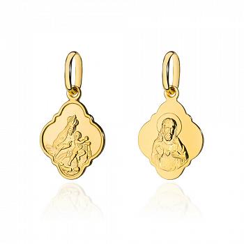 Medalik z żółtego złota szkaplerz FUG5-15-M00081-2