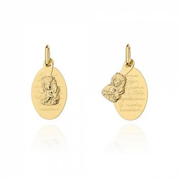 Medalik z żółtego złota Matka Boska Częstochowska FUG5-15-M00101-2