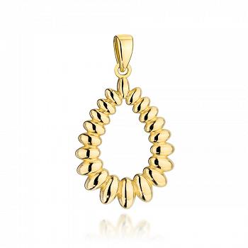 Zawieszka złota zdobiona łezka FUG6-17-Z00527-2