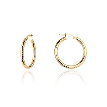 Kolczyki złote kółka diamentowane 1,6cm FUG7-K01732-585