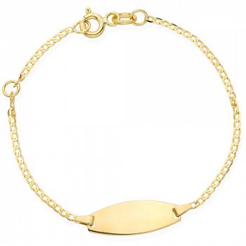 Bransoletka złota blaszka dziecięca grawer gratis FUG2-1-B00496-2