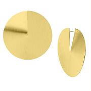 Kolczyki duże złote satynowane koła KA148G