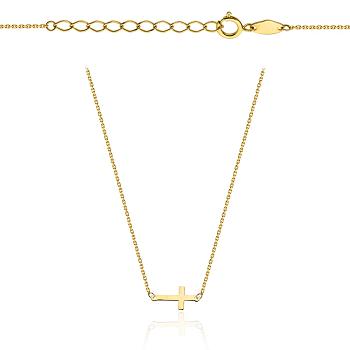 Naszyjnik złoty krzyżyk FUG3-N00539-375