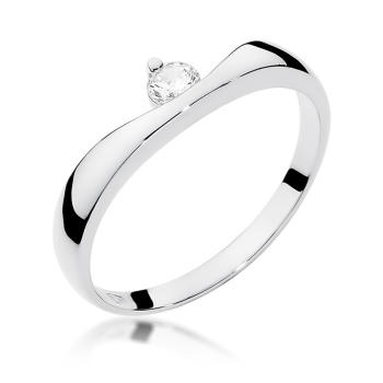 Pierścionek zaręczynowy z brylantem 0.15