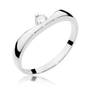 Pierścionek zaręczynowy z brylantem 0.15